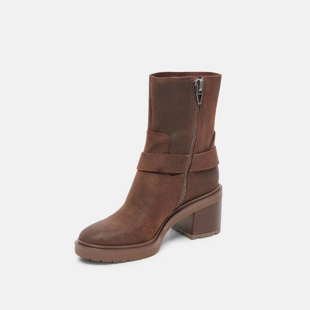NEW DOLCE VITA women's camros boots in cocoa suede - Picture 4 of 8